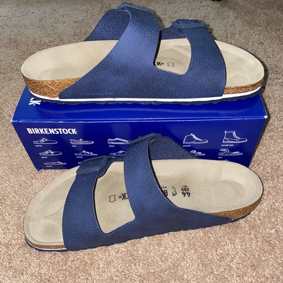 birkenstock arizona desert soil blue